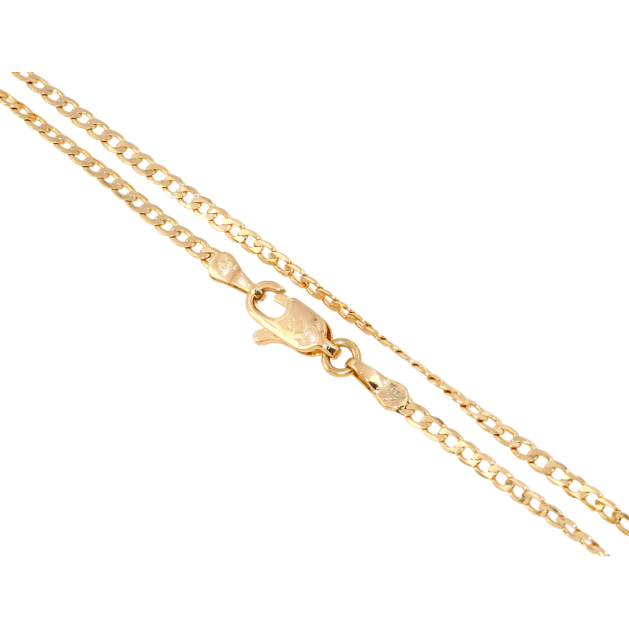 Цепочка Xuping Позолота 18K Плетение Панцирное перекрученное длина 59см х 2мм фото №1