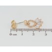 Серьги Xuping Позолота 18K пусеты Сердечки с цирконием и кристаллами фото №2