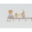 Серьги Xuping Позолота 18K пусеты Треугольные кристаллы с бантиками фото №2
