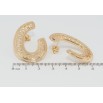 Серьги Xuping Позолота 18K пусеты Декоративные с резным орнаментом фото №2