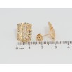 Серьги Xuping Позолота 18K пусеты Декоративный орнамент с дорожками циркония и насечками фото №2 Серьги Xuping Позолота 18K пусеты Декоративный орнамент с дорожками циркония и насечками фото №2