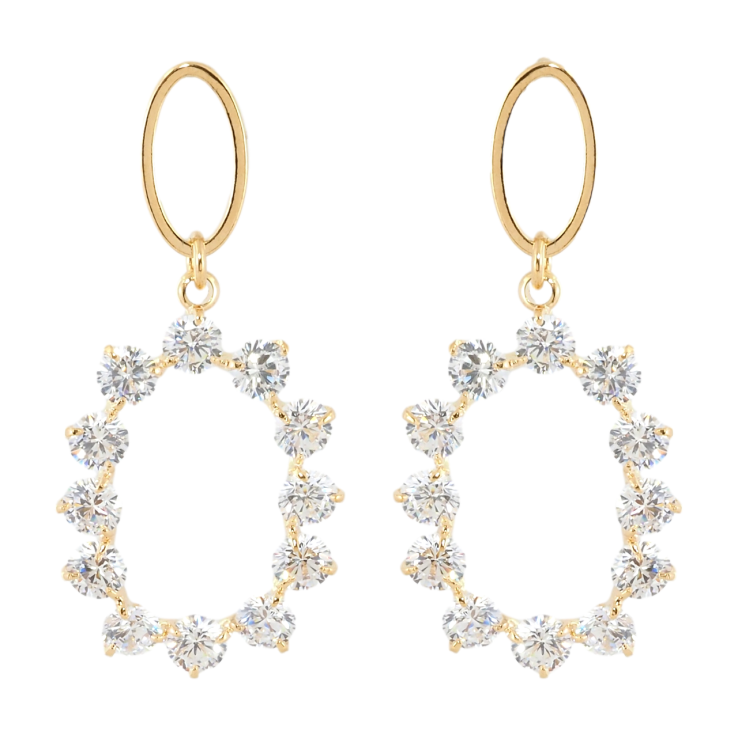 Серьги Xuping Позолота 18K пусеты Овальные подвески с круглыми кристаллами фото №24 Серьги Xuping Позолота 18K пусеты Овальные подвески с круглыми кристаллами фото №24