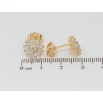 Серьги Xuping Позолота 18K пусеты Пышные кристальные цветочки ø 10мм фото №2