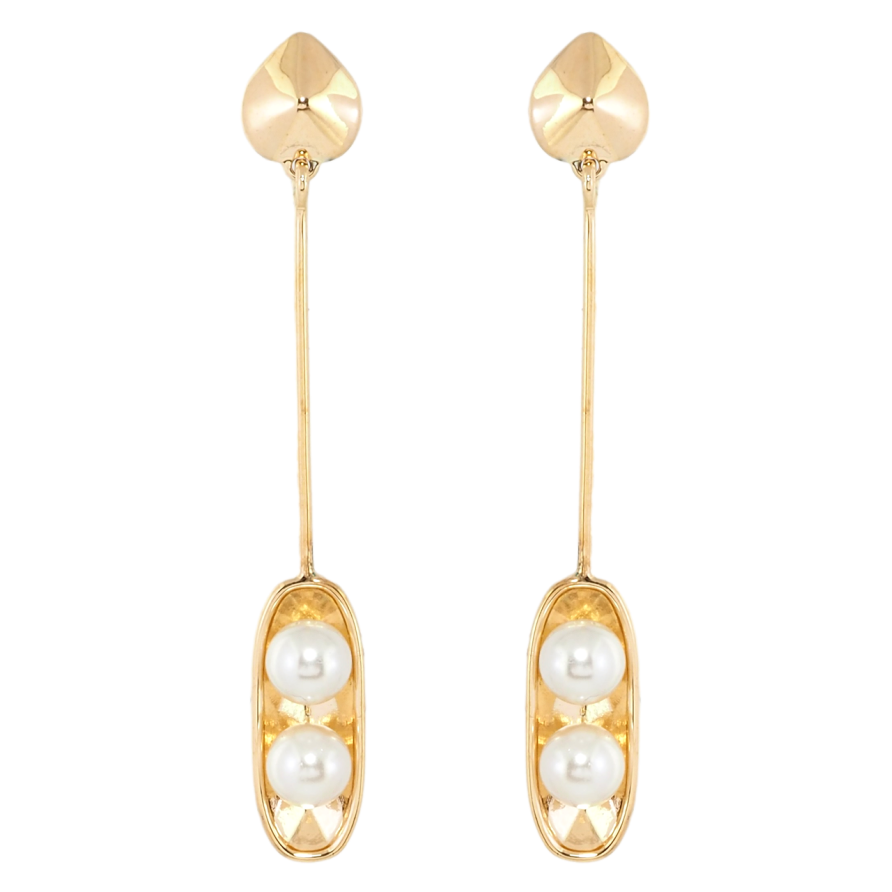 Серьги Xuping Позолота 18K пусеты Жемчужные горошины фото №1