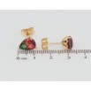 Серьги Xuping Позолота 18K пусеты Красно-зеленые кристальные капельки фото №2 Серьги Xuping Позолота 18K пусеты Красно-зеленые кристальные капельки фото №2