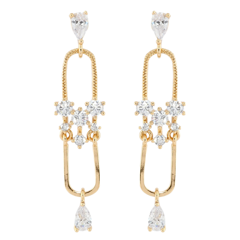 Сережки Xuping Позолота 18K пусети Декоративні підвіски з кристальним орнаментом фото №1 Сережки Xuping Позолота 18K пусети Декоративні підвіски з кристальним орнаментом фото №1