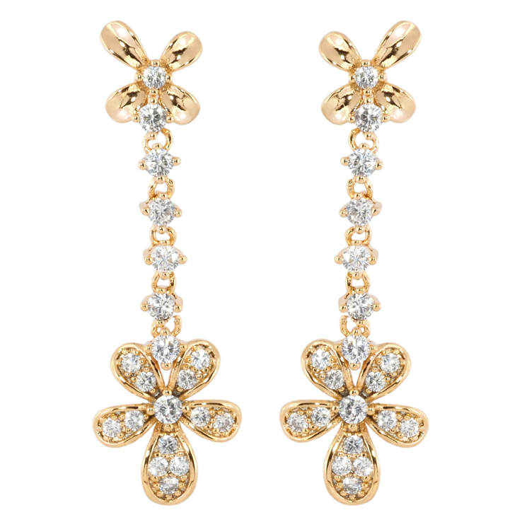 Сережки Xuping Позолота 18K пусети Квіткова досконалість фото №23 Сережки Xuping Позолота 18K пусети Квіткова досконалість фото №23