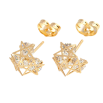 Сережки Xuping Позолота 18K пусети Зоряне мерехтіння 2 в 1 фото №3