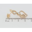 Серьги Xuping Позолота 18K пусеты Романтика сердец с цирконием фото №2