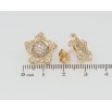 Серьги Xuping Позолота 18K пусеты Декоративный цветок с инкрустацией цирконием фото №2