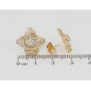 Серьги Xuping Позолота 18K пусеты Декоративный цветок с инкрустацией цирконием фото №2