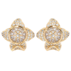 Серьги Xuping Позолота 18K пусеты Декоративный цветок с инкрустацией цирконием фото №3