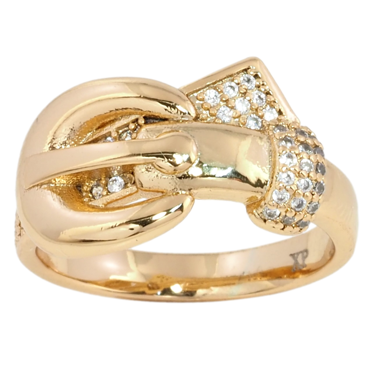 Кольцо Xuping Позолота 18K Ремешок с инкрустацией цирконием фото №20