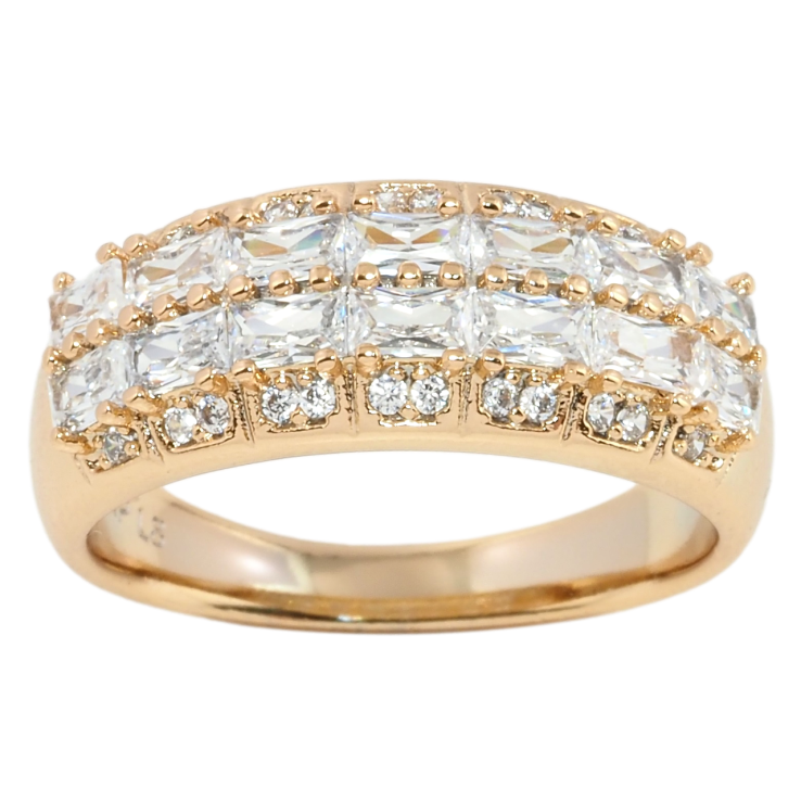 Кольцо Xuping Позолота 18K Инкрустация цирконием фото №21