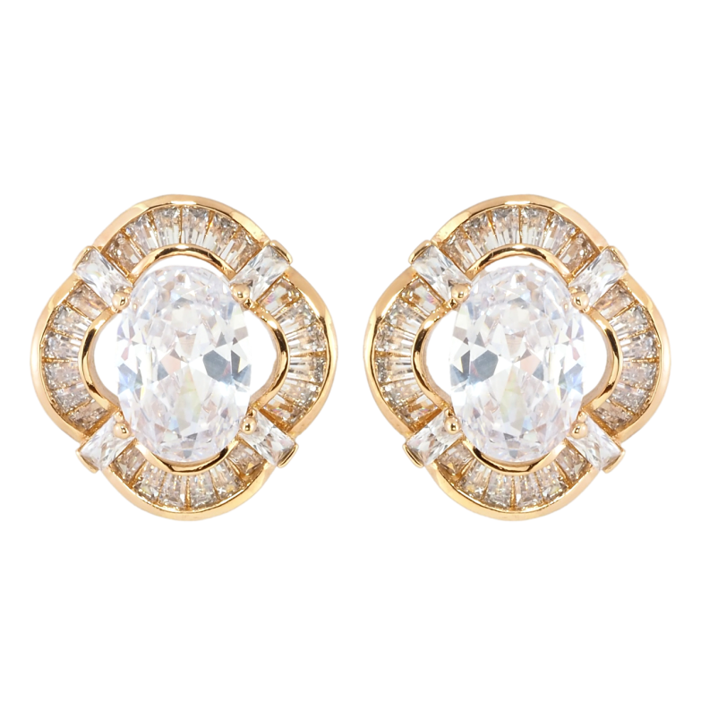 Сережки Xuping Позолота 18K пусети Шик фото №1