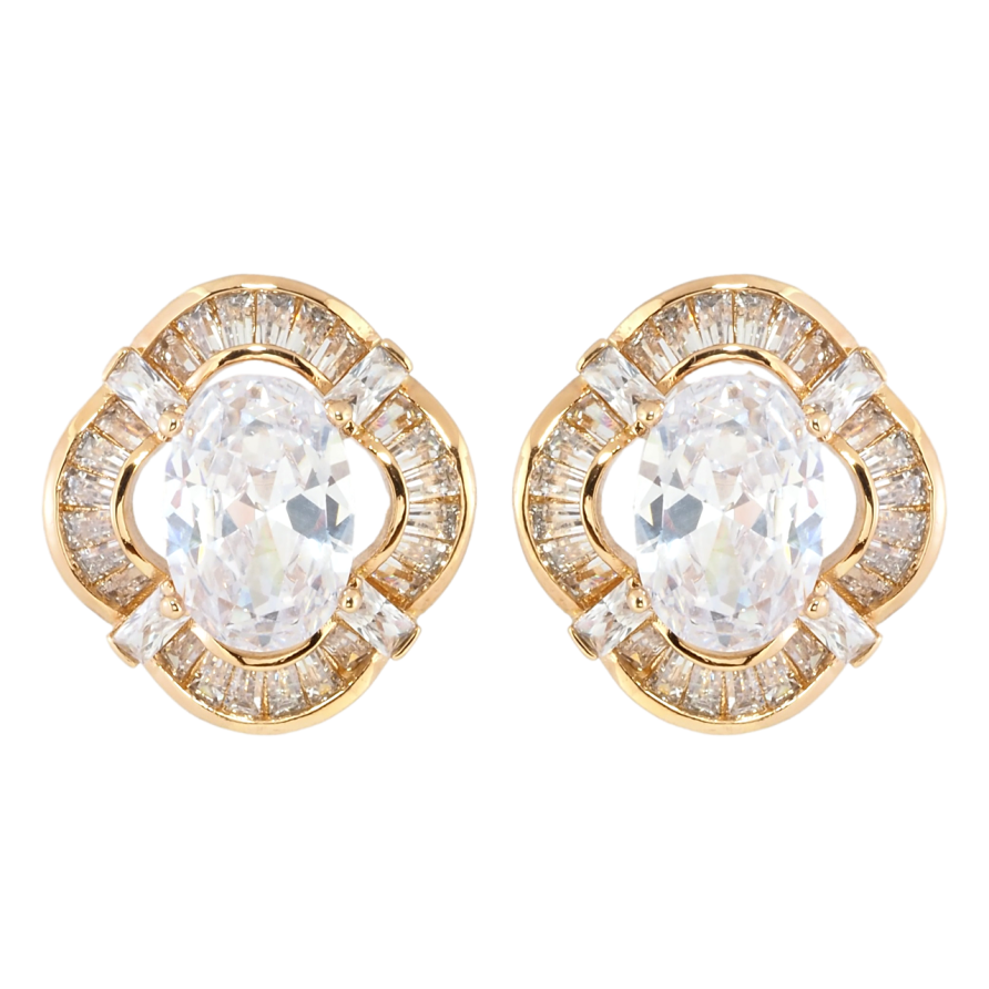 Серьги Xuping Позолота 18K пусеты Шик фото №1