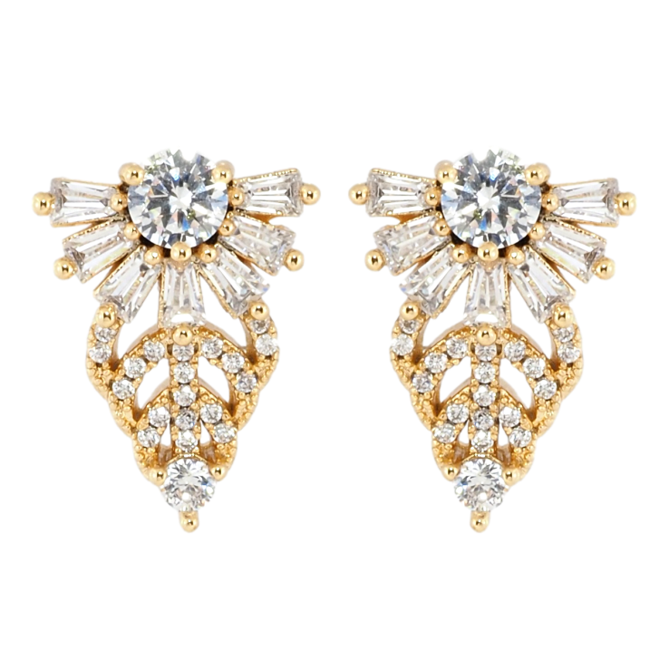 Сережки Xuping Позолота 18K пусети Живописність фото №7