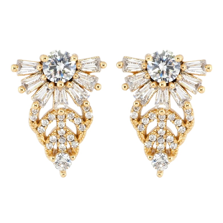 Сережки Xuping Позолота 18K пусети Живописність фото №1 Сережки Xuping Позолота 18K пусети Живописність фото №1