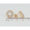 Сережки Xuping Позолота 18K пусети Квіточки інкрустація цирконієм ø 14мм фото №2