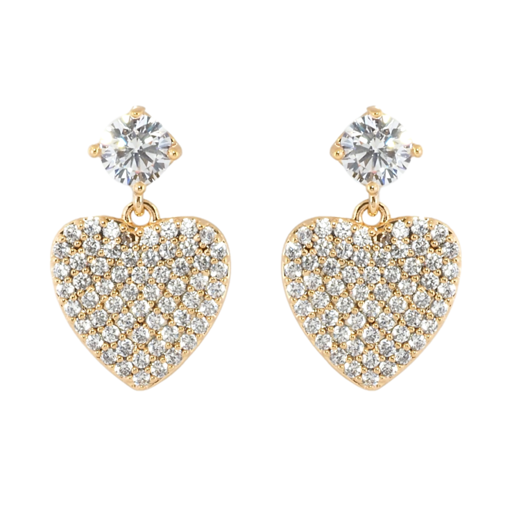 Серьги Xuping Позолота 18K пусеты Сердечки с инкрустацией цирконием фото №8 Серьги Xuping Позолота 18K пусеты Сердечки с инкрустацией цирконием фото №8