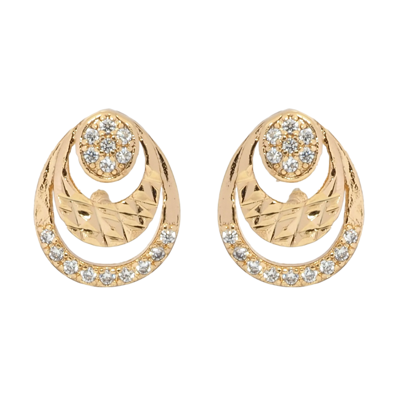 Сережки Xuping Позолота 18K пусети Єдинство фото №1 Сережки Xuping Позолота 18K пусети Єдинство фото №1