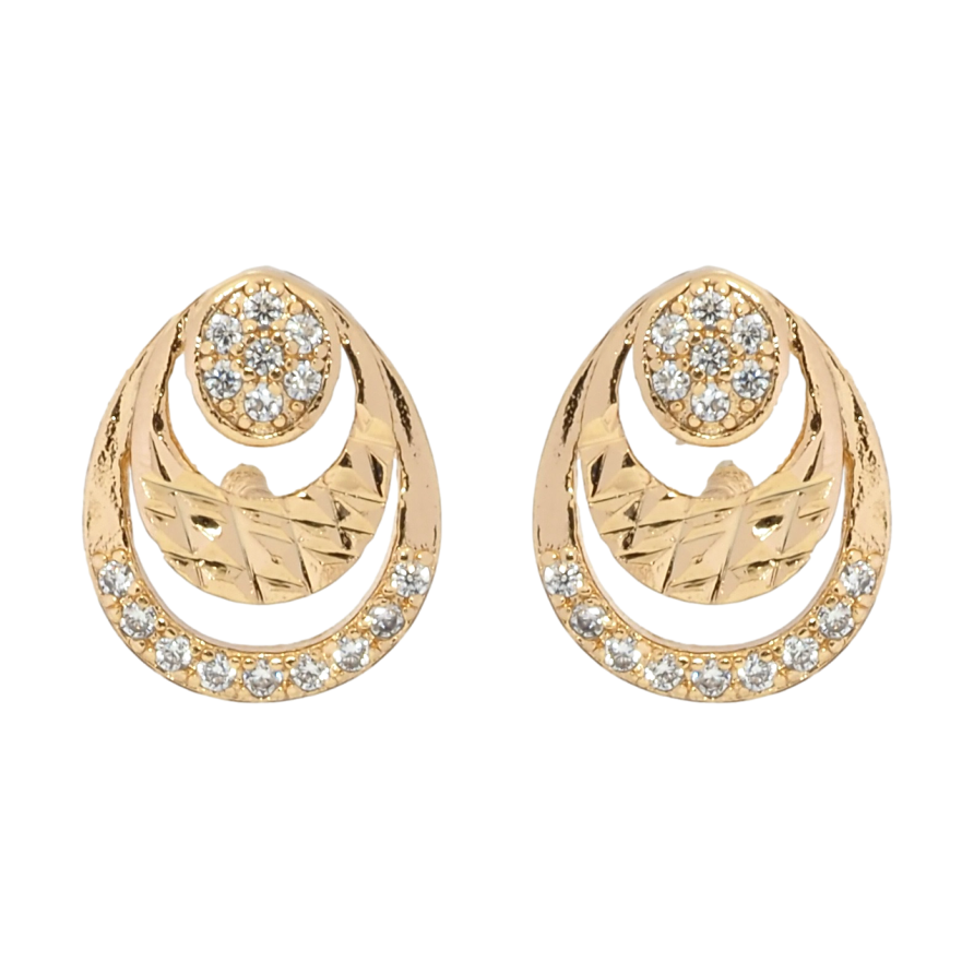 Сережки Xuping Позолота 18K пусети Єдинство фото №1 Сережки Xuping Позолота 18K пусети Єдинство фото №1