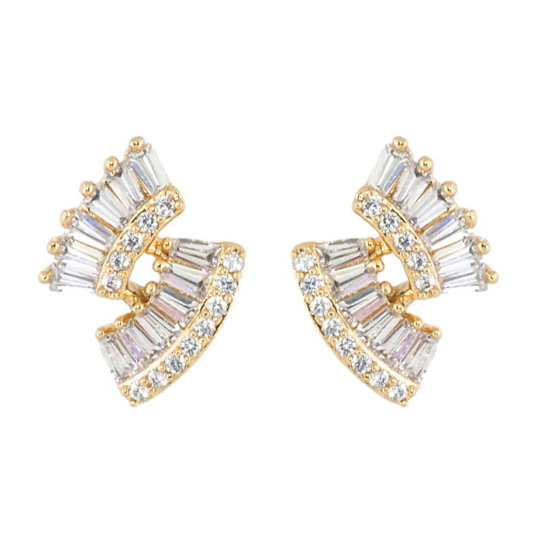 Серьги Xuping Позолота 18K пусеты Кристальная феерия фото №1 Серьги Xuping Позолота 18K пусеты Кристальная феерия фото №1