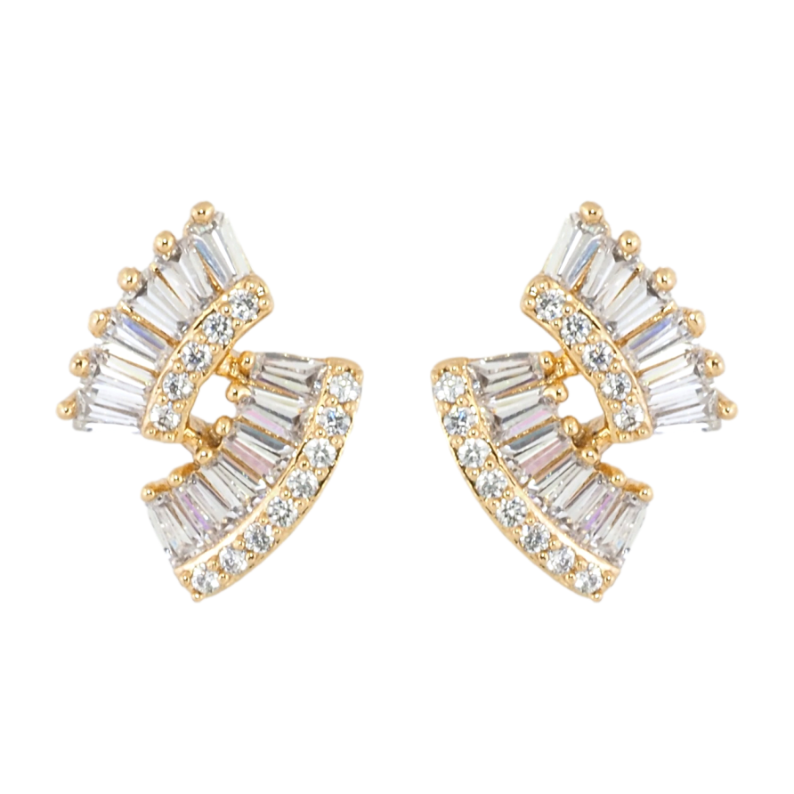 Сережки Xuping Позолота 18K пусети Кристальна феєрія фото №1