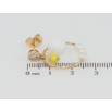 Серьги Xuping Позолота 18K пусеты Колечки с жемчужными бусинами фото №2 Серьги Xuping Позолота 18K пусеты Колечки с жемчужными бусинами фото №2