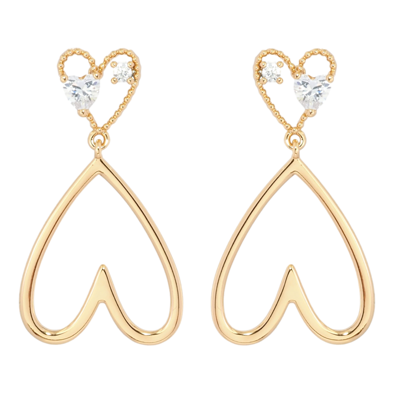 Серьги Xuping Позолота 18K пусеты Романтичные подвески с цирконием фото №2 Серьги Xuping Позолота 18K пусеты Романтичные подвески с цирконием фото №2