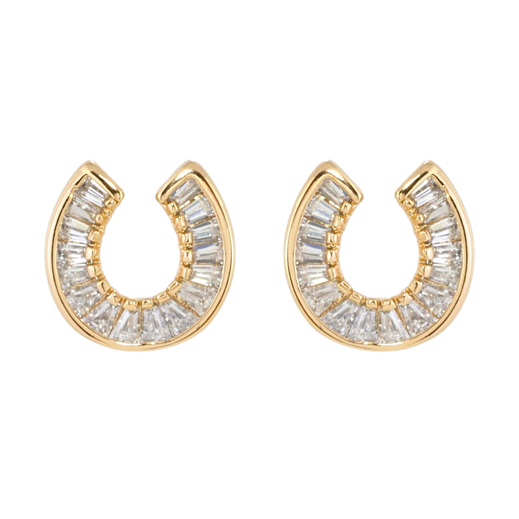 Серьги Xuping Позолота 18K пусеты Подковы с цирконием фото №20 Серьги Xuping Позолота 18K пусеты Подковы с цирконием фото №20