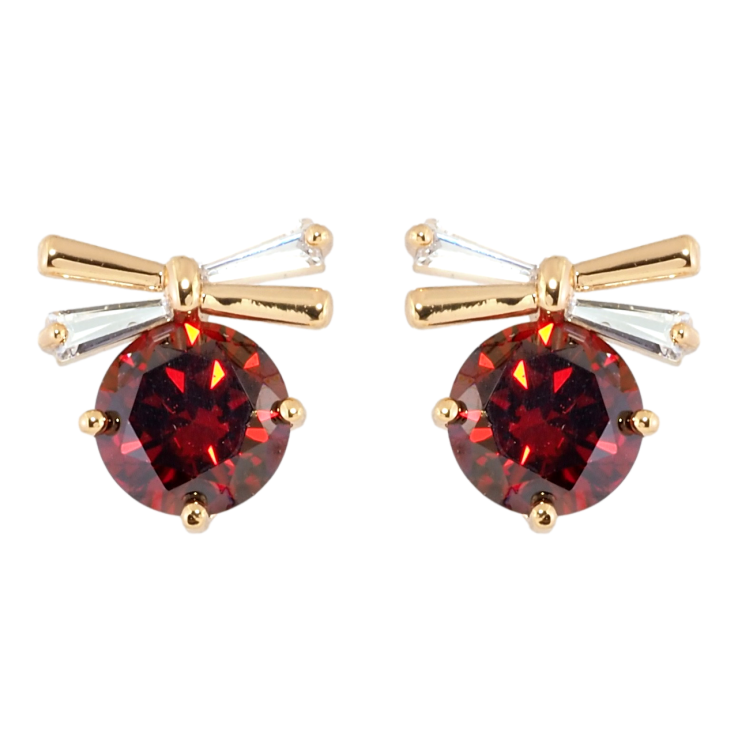 Серьги Xuping Позолота 18K пусеты Красные кристаллы с бантами фото №18 Серьги Xuping Позолота 18K пусеты Красные кристаллы с бантами фото №18