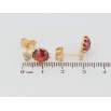 Серьги Xuping Позолота 18K пусеты Красные кристаллы с сердечками фото №2 Серьги Xuping Позолота 18K пусеты Красные кристаллы с сердечками фото №2