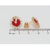 Серьги Xuping Позолота 18K пусеты Часики с цирконием фото №2