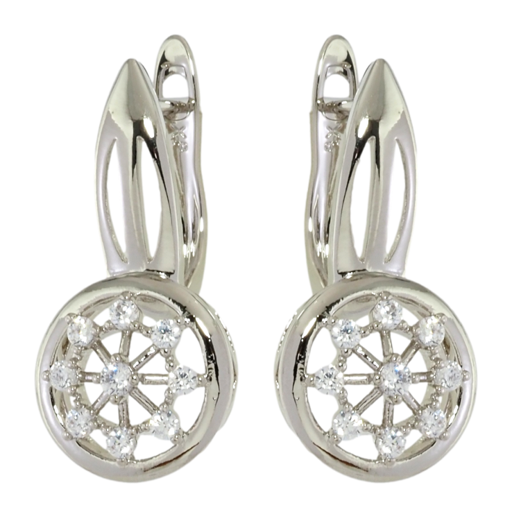 Серьги Xuping Родий английский замок Декоративный узор с цирконием фото №23