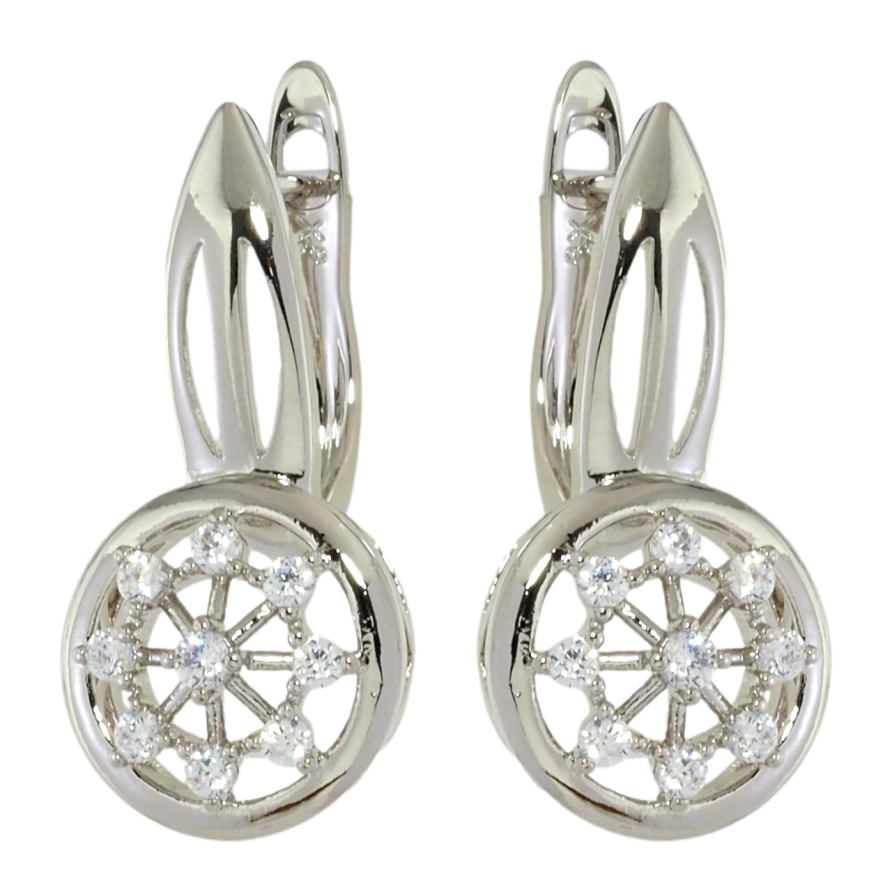 Сережки Xuping Родій англійський замок Декоративний візерунок з цирконієм фото №1