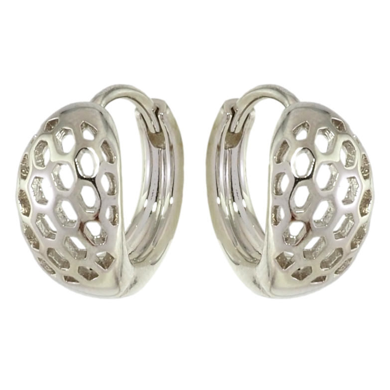 Сережки Xuping Родій колечка Різьблений візерунок стільники фото №9