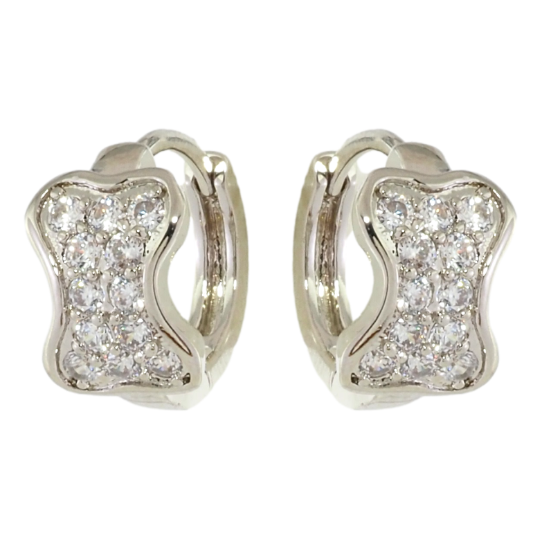 Сережки Xuping Родій колечка Інкрустація цирконієм фото №1