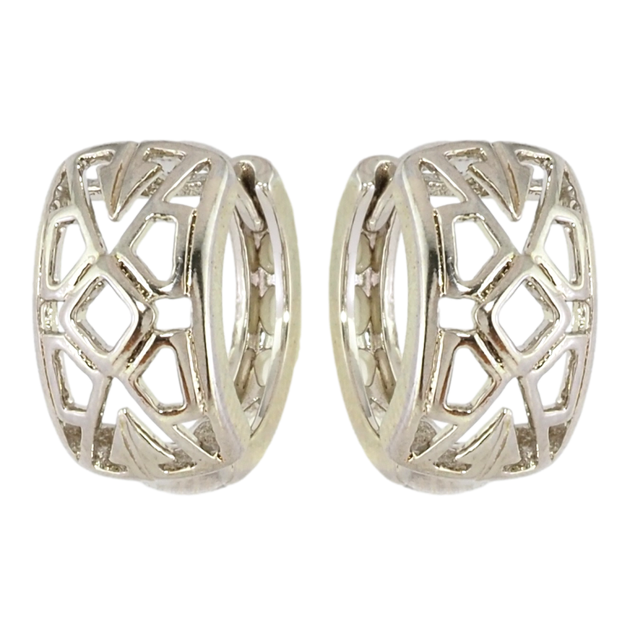 Серьги Xuping Родий колечки Резной узор фото №1
