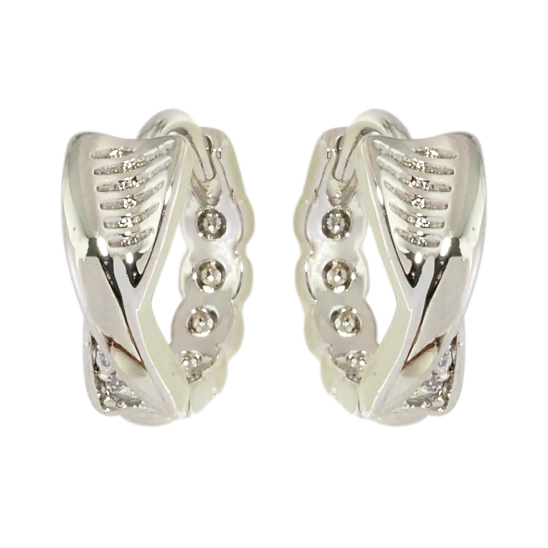 Серьги Xuping Родий колечки Декоративный узор фото №2