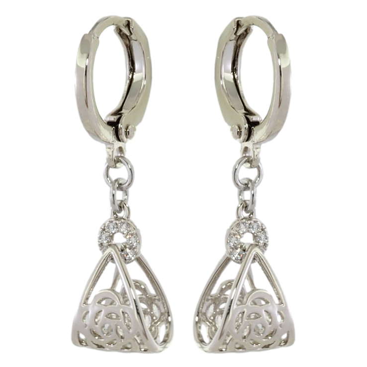 Сережки Xuping Родій підвіски на колечках Декоративні підвіски з квітковим візерунком фото №10