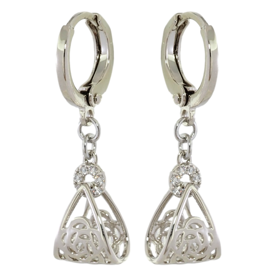 Сережки Xuping Родій підвіски на колечках Декоративні підвіски з квітковим візерунком фото №1