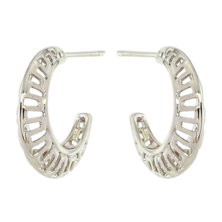 Сережки Xuping Родій пусети Різьблені дуги фото №6