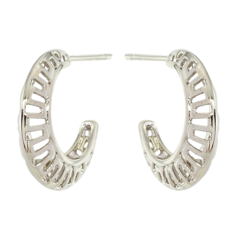 Серьги Xuping Родий пусеты Резные дуги фото №1