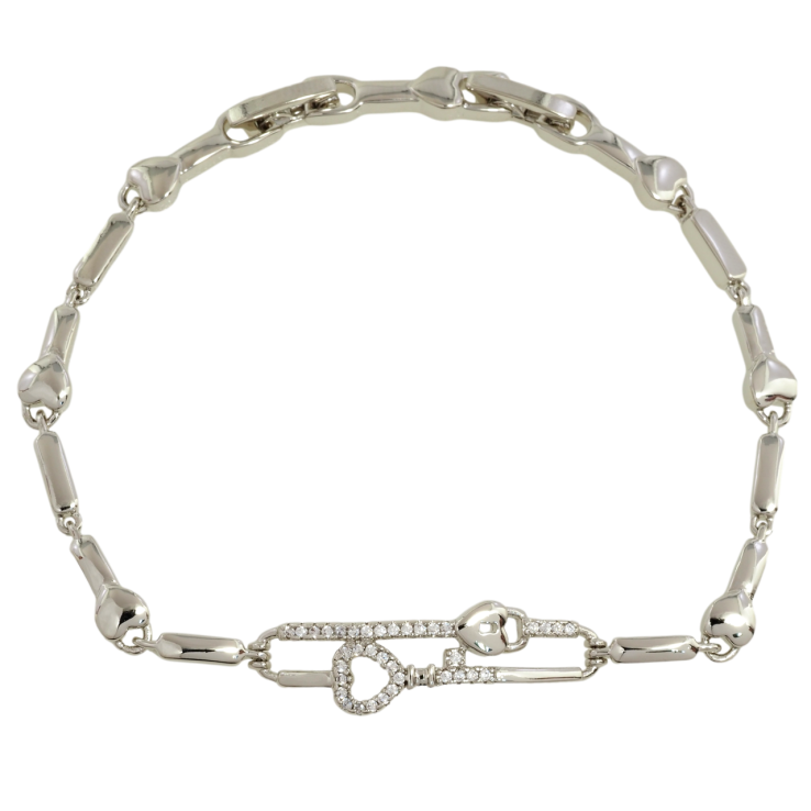 Браслет Xuping Родий Романтический орнамент размер с доп. замком 17,19см х 2-4мм фото №11