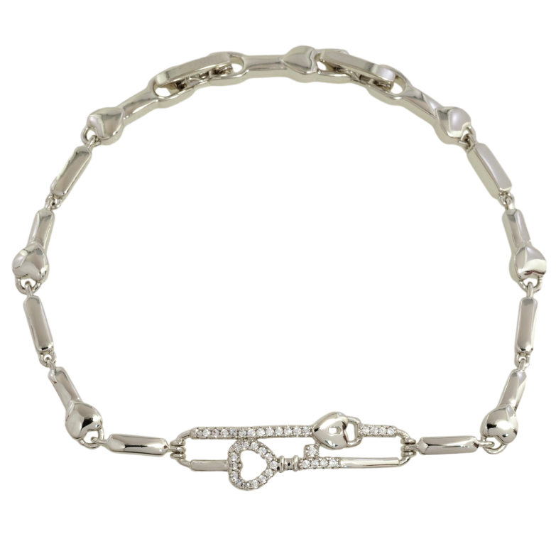 Браслет Xuping Родий Романтический орнамент размер с доп. замком 17,19см х 2-4мм фото №1