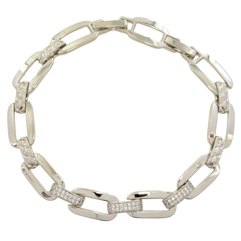 Браслет Xuping Родий Звенья с цирконием размер с доп. замком 16.5,18.5см х 8мм фото №22