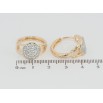 Серьги Xuping Позолота 18K + Родий колечки Инкрустация цирконием фото №2