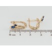Сережки Xuping Позолота 18K англійський замок Феєрія з синіми фіанітами фото №2