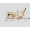 Сережки Xuping Позолота 18K англійський замок Феєрія з чорними фіанітами фото №2